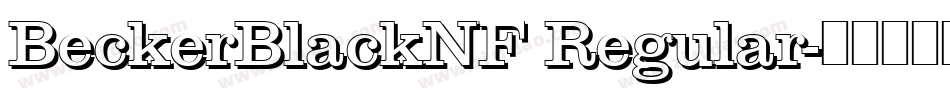 BeckerBlackNF Regular字体转换